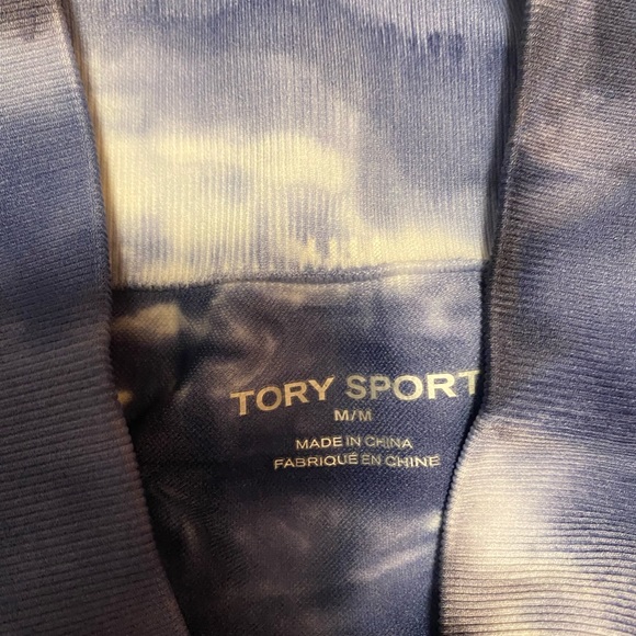 Tory Burch Sport seamless tie dye leggings. Navy w/white tie dye. Sz.  Medium. - Picture 15 of 15